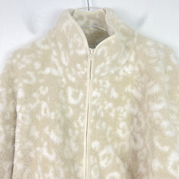 NWT All In Motion Sherpa Jacket Beige Leopard Size Small S NEW - Picture 3 of 13